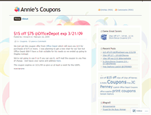Tablet Screenshot of anniescoupons.wordpress.com