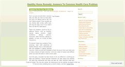 Desktop Screenshot of healthyhomeremedy.wordpress.com