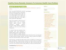 Tablet Screenshot of healthyhomeremedy.wordpress.com