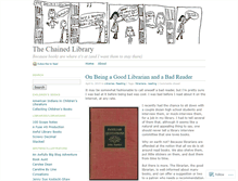 Tablet Screenshot of chainedlibrary.wordpress.com