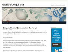 Tablet Screenshot of communicationcritique.wordpress.com