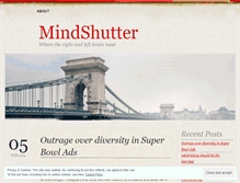 Tablet Screenshot of mindshutter.wordpress.com