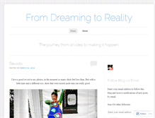 Tablet Screenshot of fromdreamingtoreality.wordpress.com