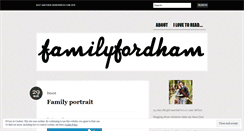 Desktop Screenshot of familyfordham.wordpress.com