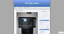 Desktop Screenshot of 420litervatten.wordpress.com