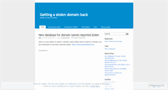Desktop Screenshot of domaintheft.wordpress.com