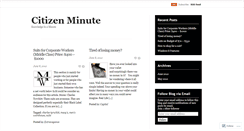 Desktop Screenshot of citizenminute.wordpress.com