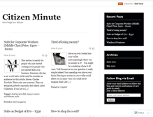 Tablet Screenshot of citizenminute.wordpress.com