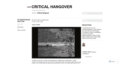 Desktop Screenshot of criticalhangover.wordpress.com