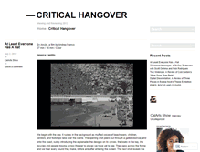 Tablet Screenshot of criticalhangover.wordpress.com