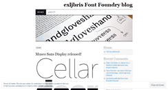 Desktop Screenshot of exljbris.wordpress.com