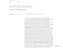 Tablet Screenshot of dailybizradio.wordpress.com