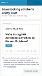 Mobile Screenshot of bluestockingstitching.wordpress.com