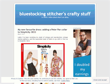 Tablet Screenshot of bluestockingstitching.wordpress.com