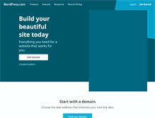 Tablet Screenshot of wordpress.com