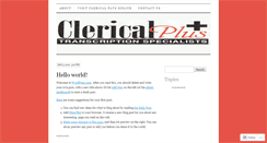 Desktop Screenshot of clericalplus.wordpress.com