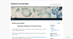 Desktop Screenshot of childrensformalwear.wordpress.com