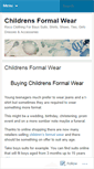 Mobile Screenshot of childrensformalwear.wordpress.com