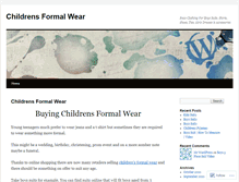Tablet Screenshot of childrensformalwear.wordpress.com
