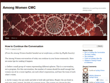 Tablet Screenshot of amongwomencmc.wordpress.com