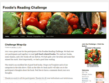 Tablet Screenshot of foodiesreadingchallenge.wordpress.com