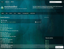 Tablet Screenshot of maryluandhui.wordpress.com