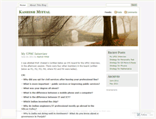 Tablet Screenshot of kashishmittal.wordpress.com