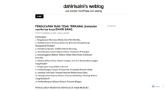 Desktop Screenshot of dahirisaini.wordpress.com