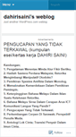 Mobile Screenshot of dahirisaini.wordpress.com