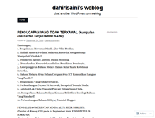 Tablet Screenshot of dahirisaini.wordpress.com