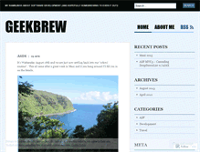 Tablet Screenshot of geekbrew.wordpress.com