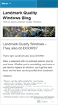 Mobile Screenshot of landmarkqualitywindows.wordpress.com