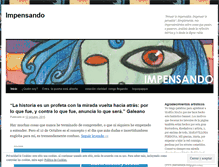 Tablet Screenshot of impensando.wordpress.com