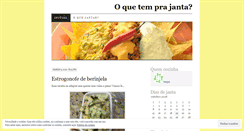 Desktop Screenshot of oquetemprajanta.wordpress.com