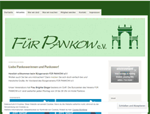 Tablet Screenshot of fuerpankow.wordpress.com