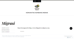 Desktop Screenshot of komunitaskembangmerak.wordpress.com