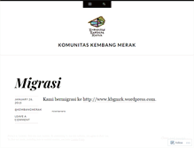 Tablet Screenshot of komunitaskembangmerak.wordpress.com