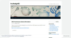 Desktop Screenshot of hrutledge52.wordpress.com