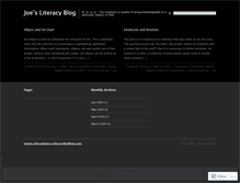 Tablet Screenshot of joemelanson.wordpress.com