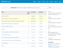 Tablet Screenshot of en.forums.wordpress.com