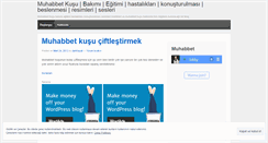 Desktop Screenshot of muhabbetkusu.wordpress.com