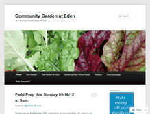 Tablet Screenshot of communitygardenateden.wordpress.com