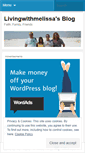 Mobile Screenshot of livingwithmelissa.wordpress.com