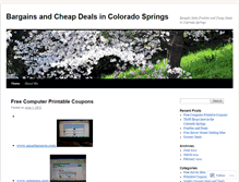 Tablet Screenshot of colospringsbargains.wordpress.com