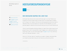 Tablet Screenshot of hostgatorcouponsnewyear.wordpress.com