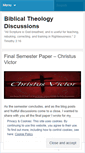 Mobile Screenshot of biblicaltheologydiscussions.wordpress.com
