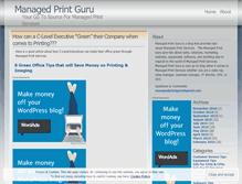 Tablet Screenshot of managedprintguru.wordpress.com
