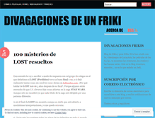 Tablet Screenshot of divagacionesfrikis.wordpress.com