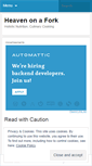 Mobile Screenshot of heavenonafork.wordpress.com