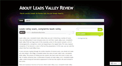 Desktop Screenshot of aboutleadsvalleyreview.wordpress.com